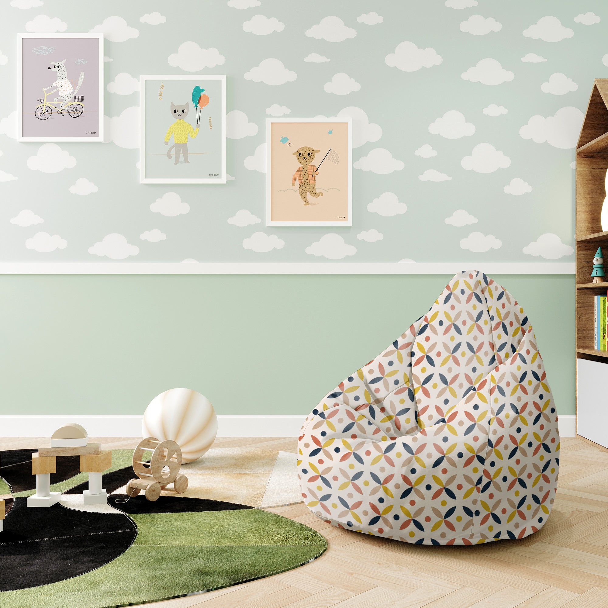 Puf Pearshape  Scandinavian Design-S-Oxford
