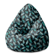 Pearshape Pouf Turquoise Feathers-S-Velvet