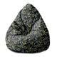 Puf Birnenform Aquarell Elegante Blumen-S-Samt