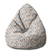 Pearshape Pouf White Leaves-S-Velvet