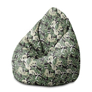 Puf Pearshape Zeleno-Černá Monstera-M-Velvet