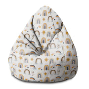 Sitzsack Pearshape Cartoon Regenbogen und Sonne-S-Velvet