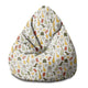 Pearshape Pouf Cartoon Style Dinosaur-S-Velvet