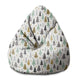 Puf Pearshape Gold and Green Christmas Trees