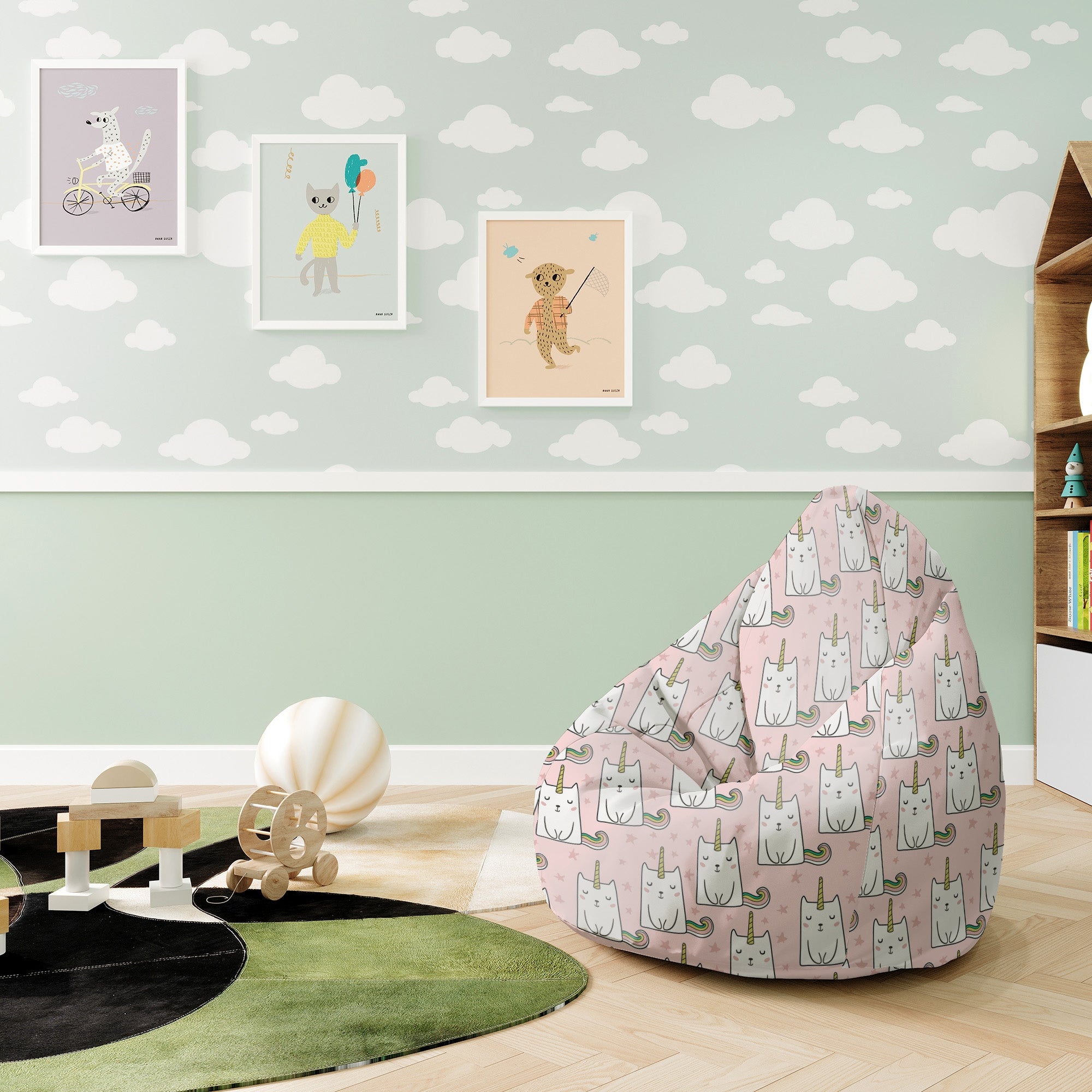 Pearshape Pouf Kicia-Rożek-S-Oxford