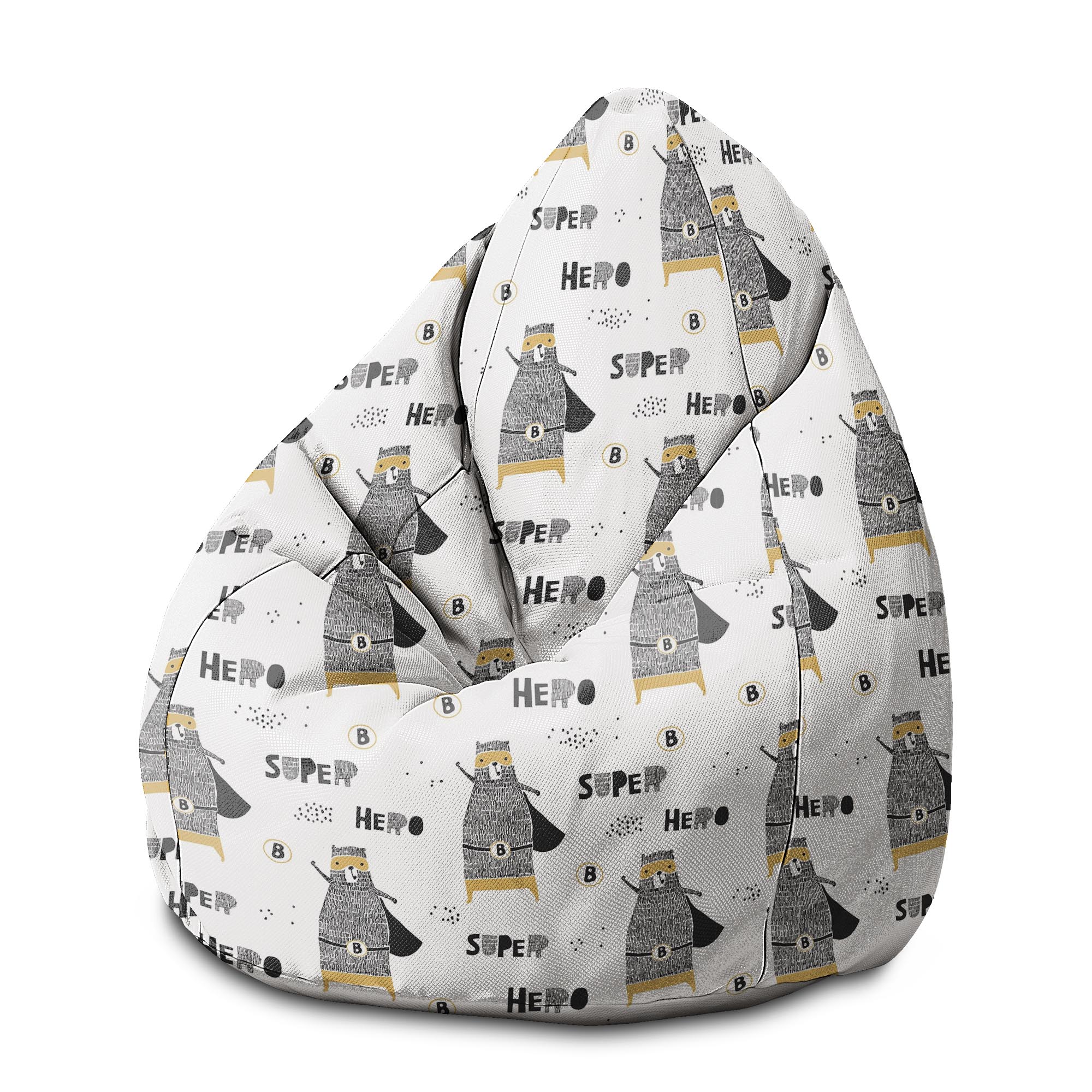 Sitzsack Birnenform Miś Superbohater-M-Samt