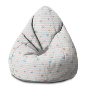 Sedací vak Pearshape Pastelové Srdiečka-S-Velvet