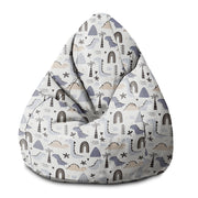 Sitzsack Birnenform Pastell Kinder Dinosaurier-S-Oxford