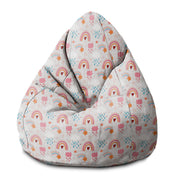 Puf Pearshape Pink Rainbow-S-Oxford