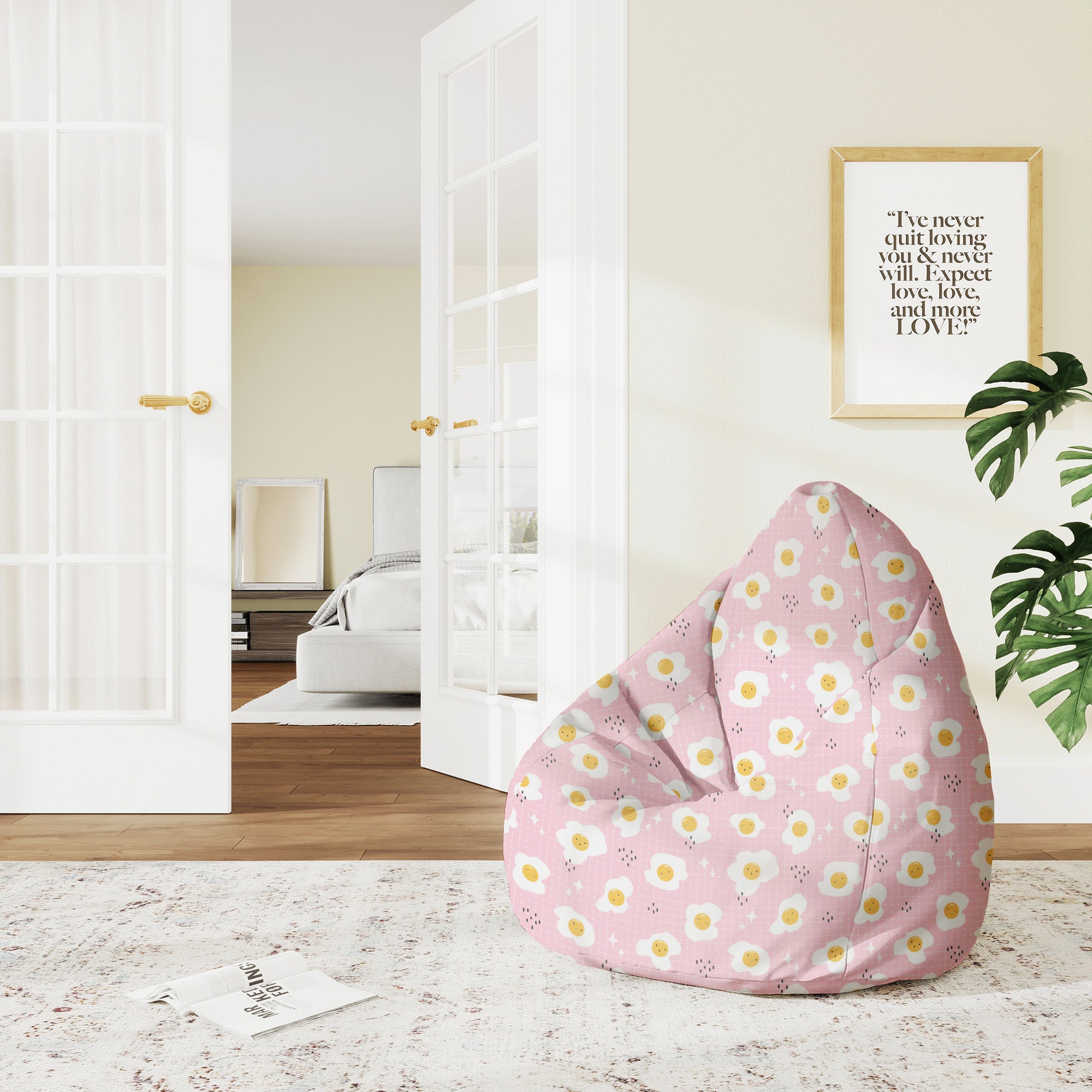 Pearshape Cute Egg-M Oxford Pouf