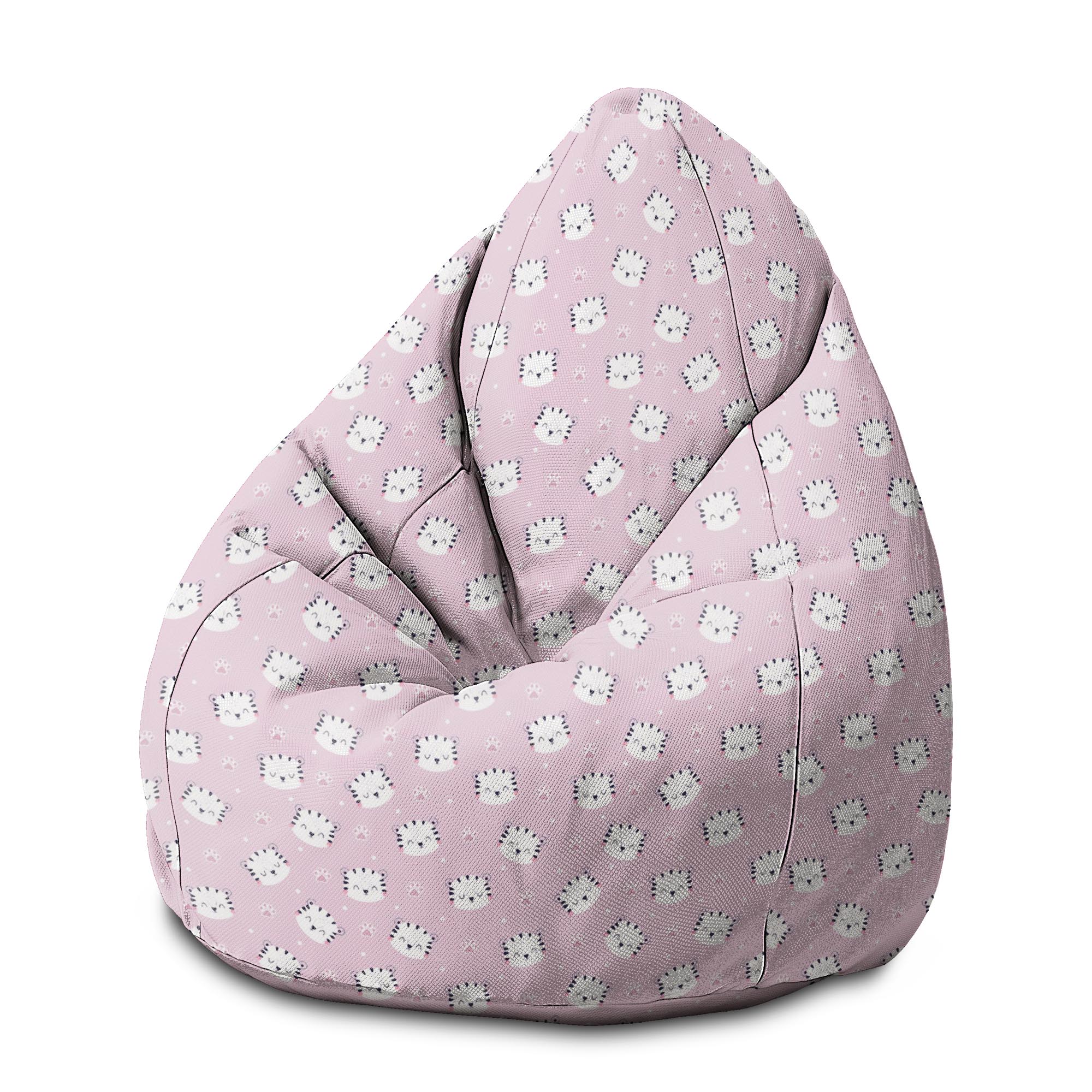 Pearshape Cute Tiger Paws-M Oxford Pouf