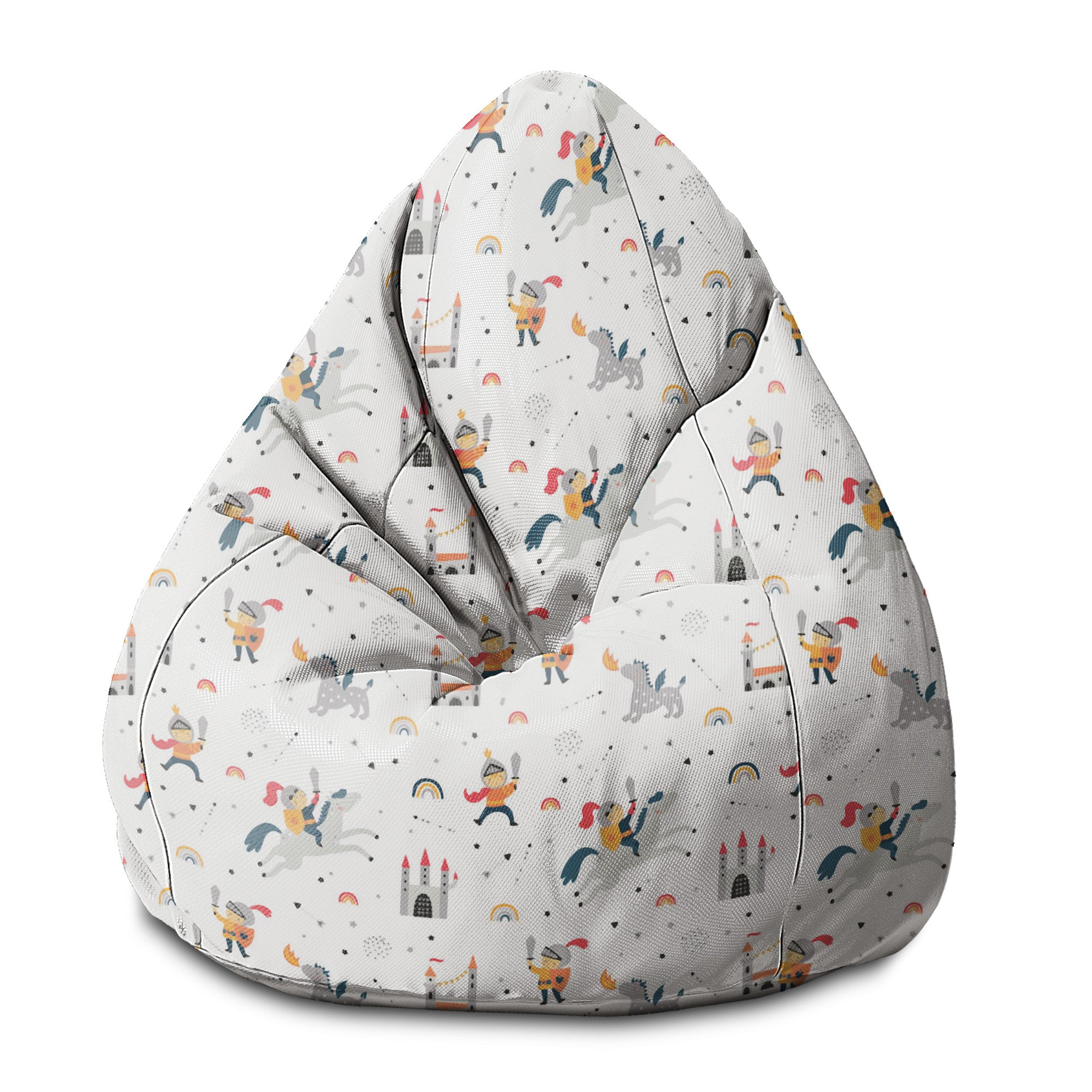 Pearshape Pouf Knight and Dragon-S-Oxford