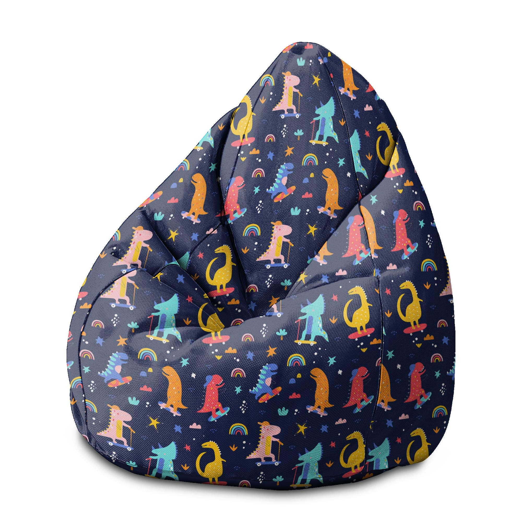 Sedací vak Pearshape Skater Dinosaurs-M-Oxford