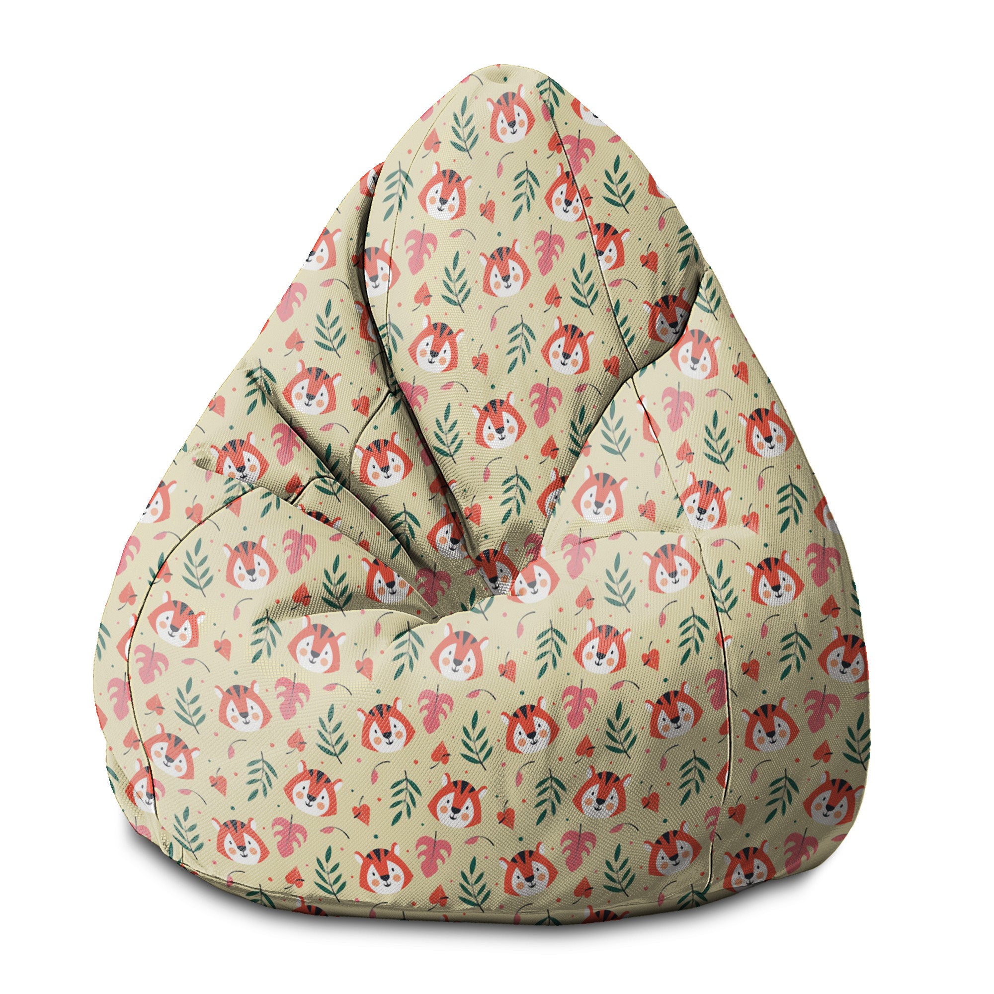 Puf Pearshape Tiger Pattern