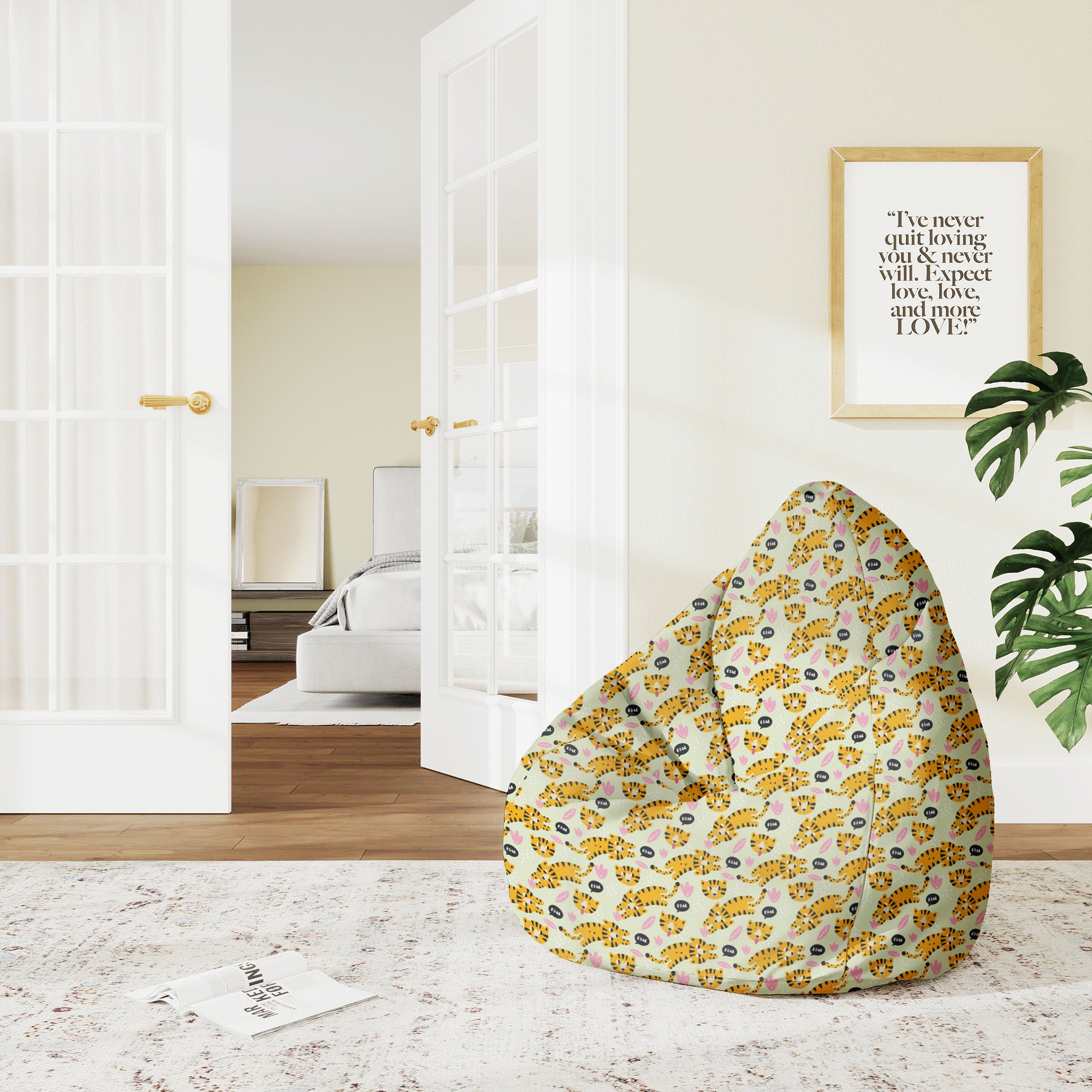 Puf Pearshape Tiger Roar-M-Oxford