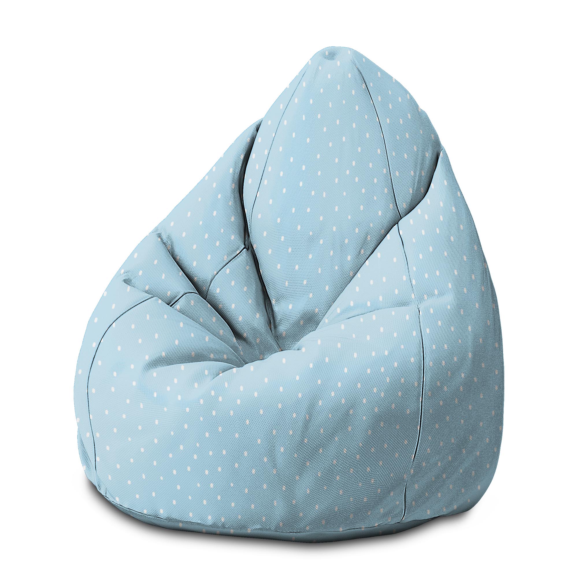 Puf Pearshape White Dot on Blue-M-Velvet