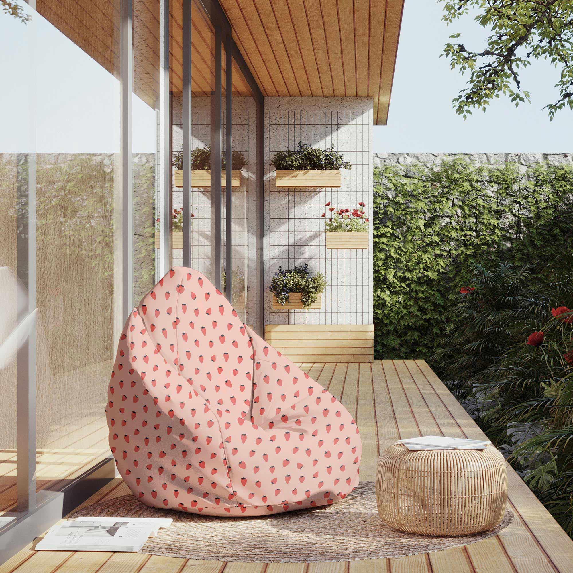 Puf Pearshape Strawberry-M-Oxford