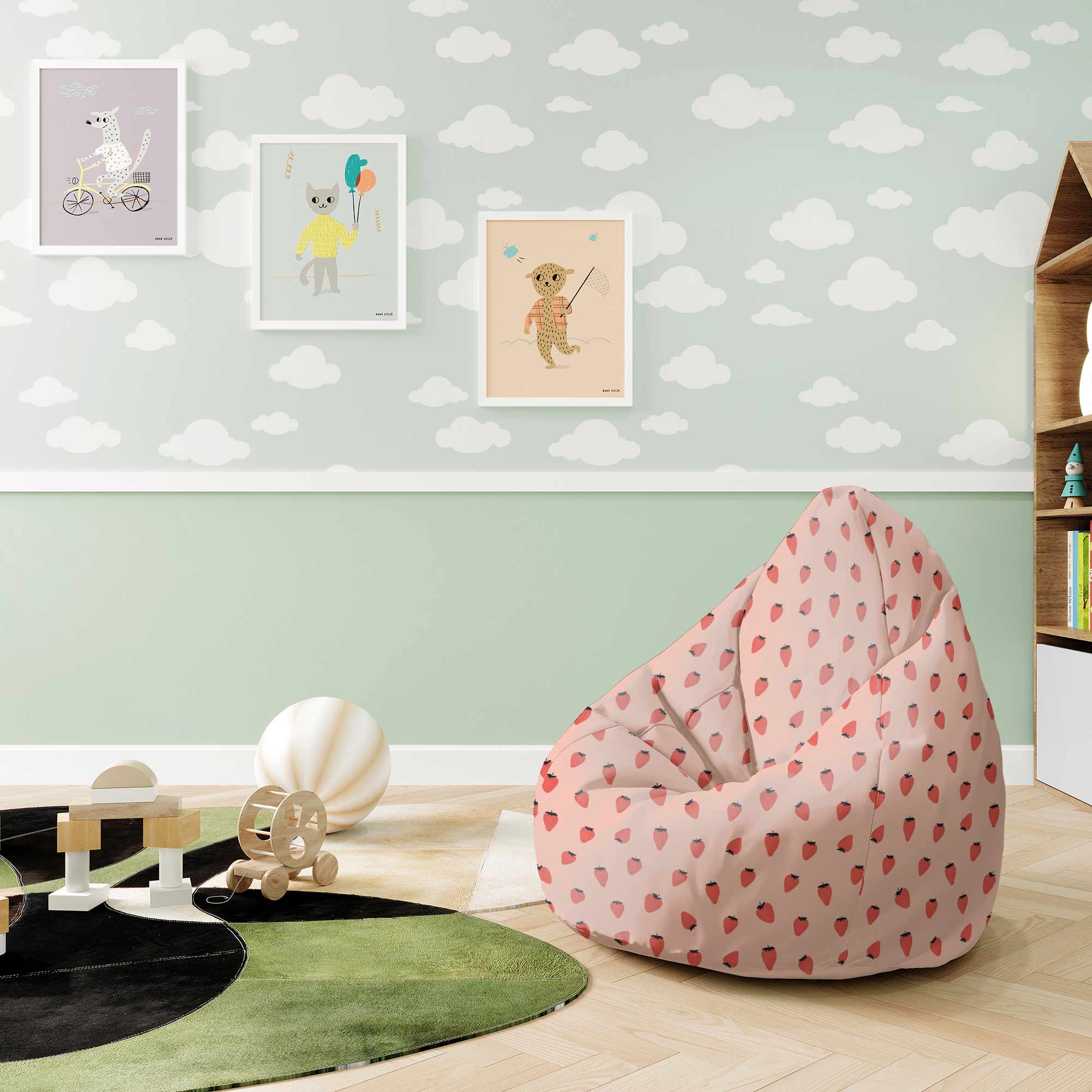 Pearshape Beanbag Strawberry