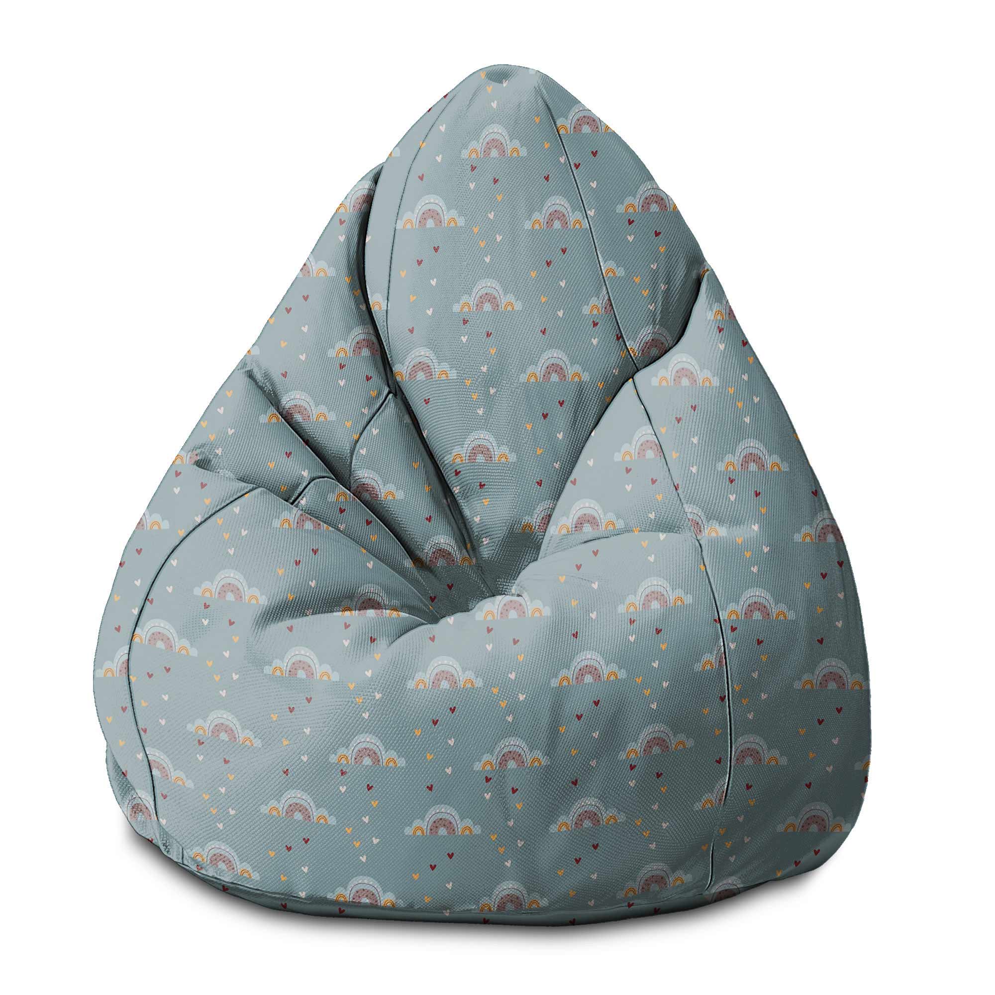 Pearshape Puff Rainbow and Hearts-S-Oxford