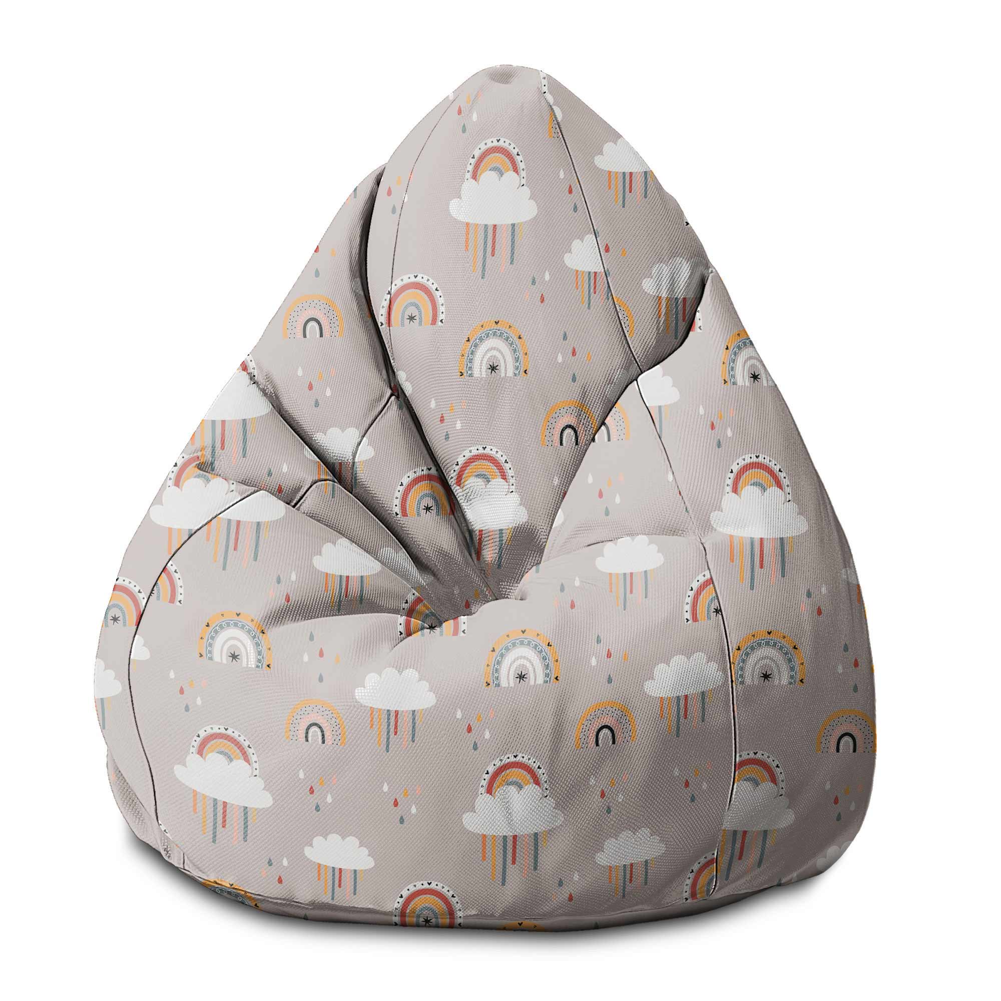 Puf Pearshape Beige Rainbow-S-Oxford