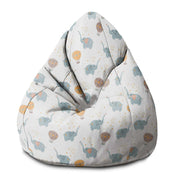 Puf Birnenform Blauer Elefant