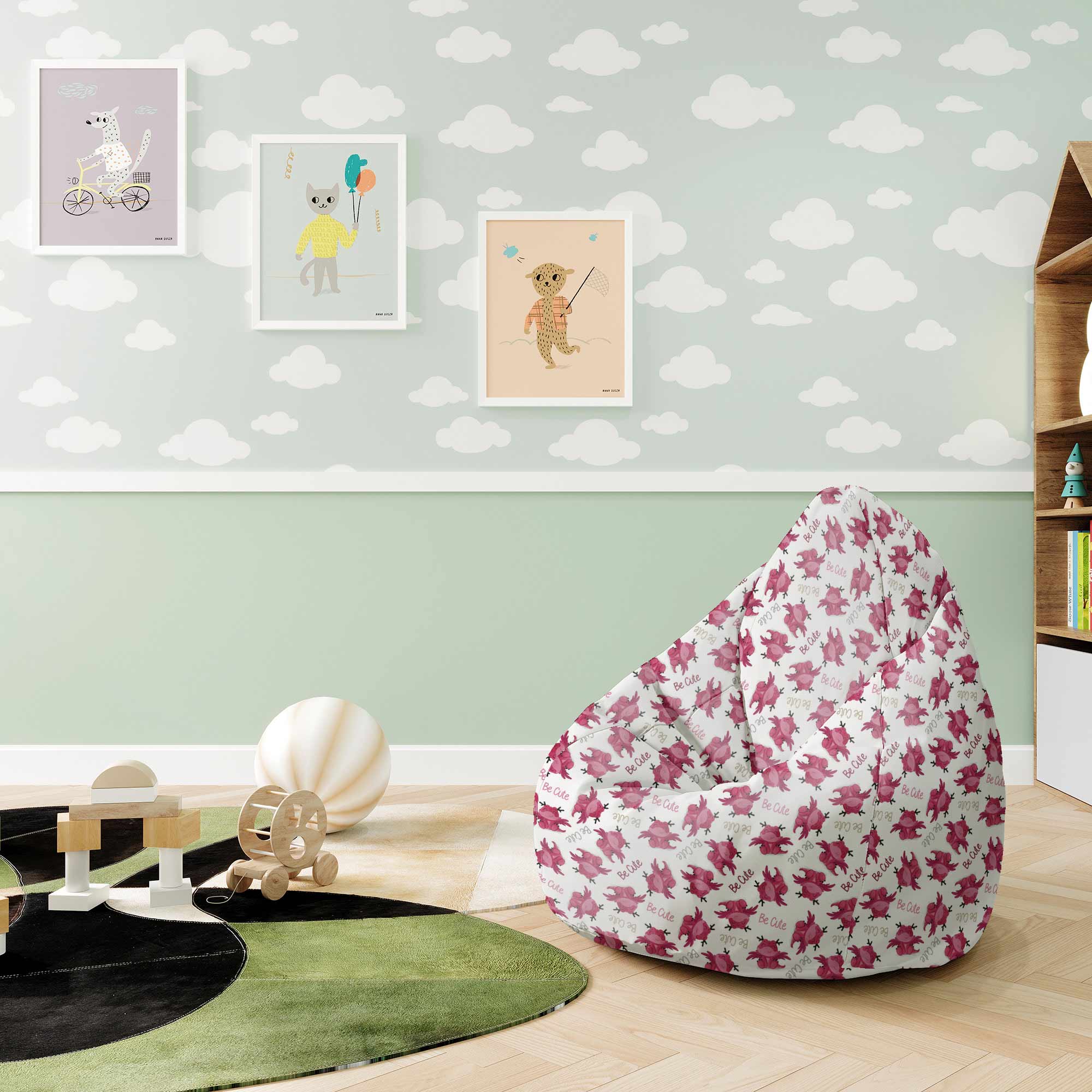 Pear-shaped Pouf Cute Dragon-S-Oxford