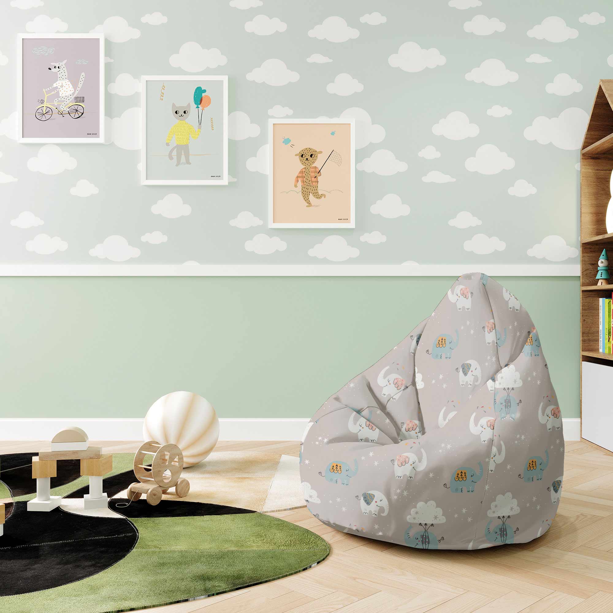 Puf Pearshape Fly Elephant-S-Oxford