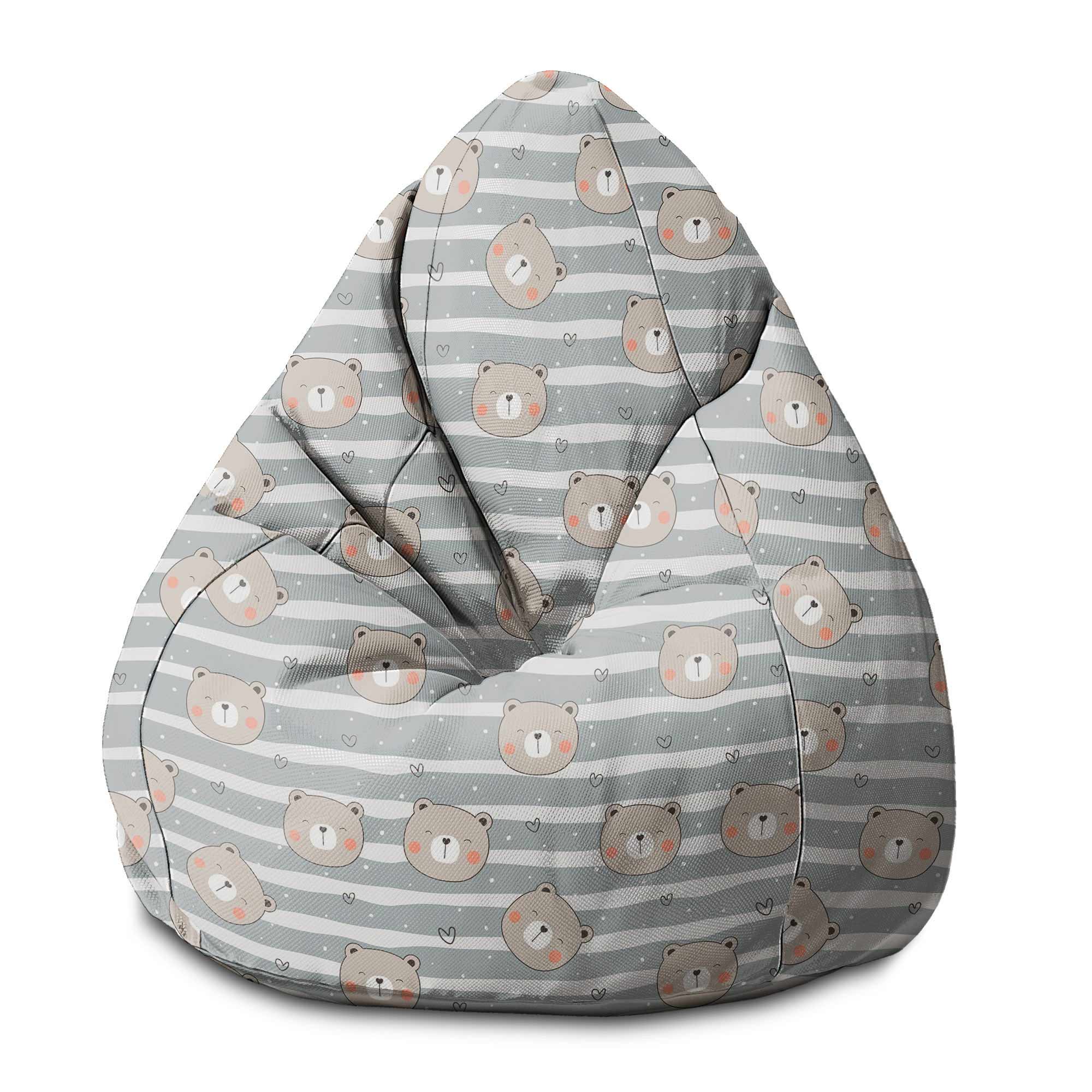 Puf Pearshape Happy Bear-S-Velvet