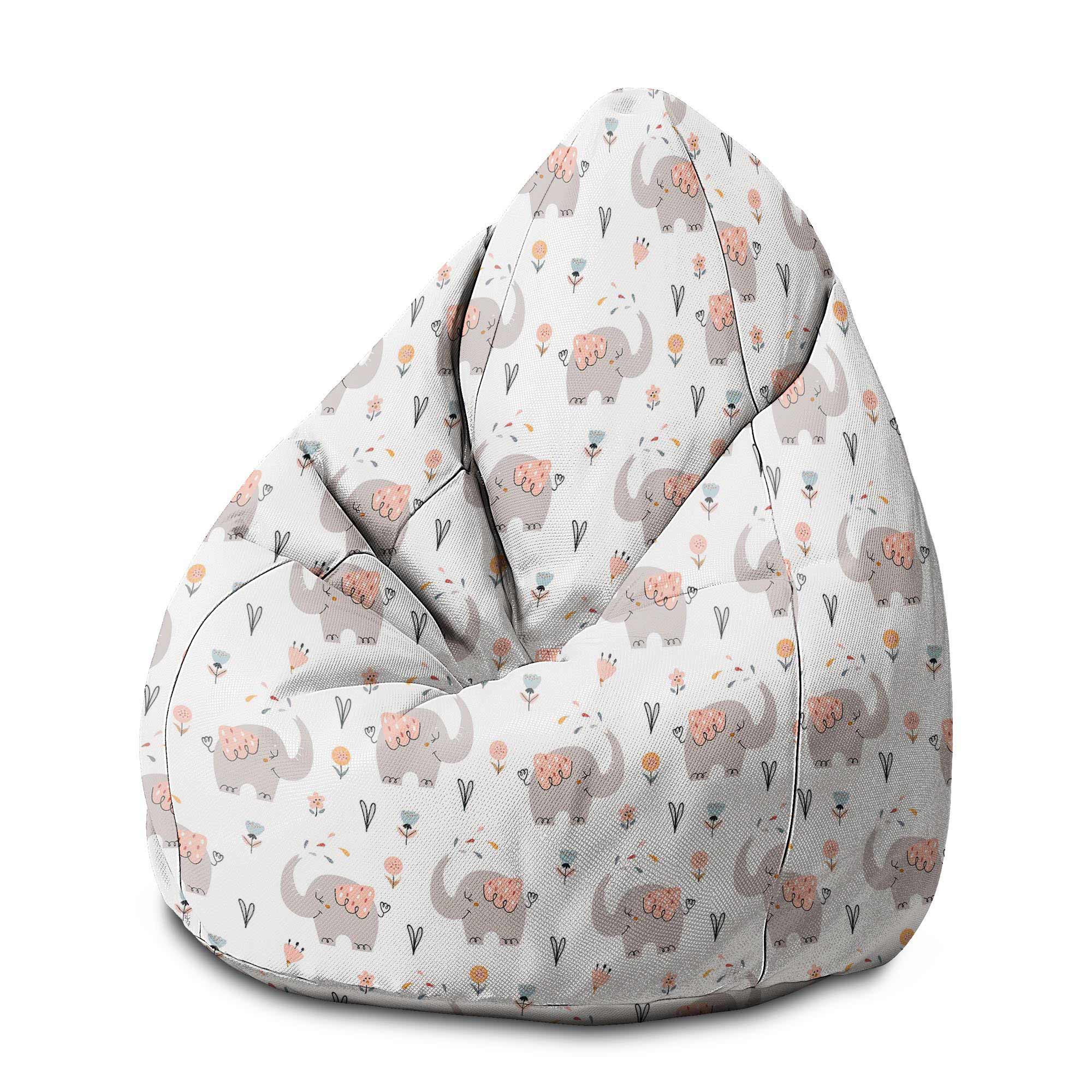Puf Pearshape Happy Elephant-M-Velvet
