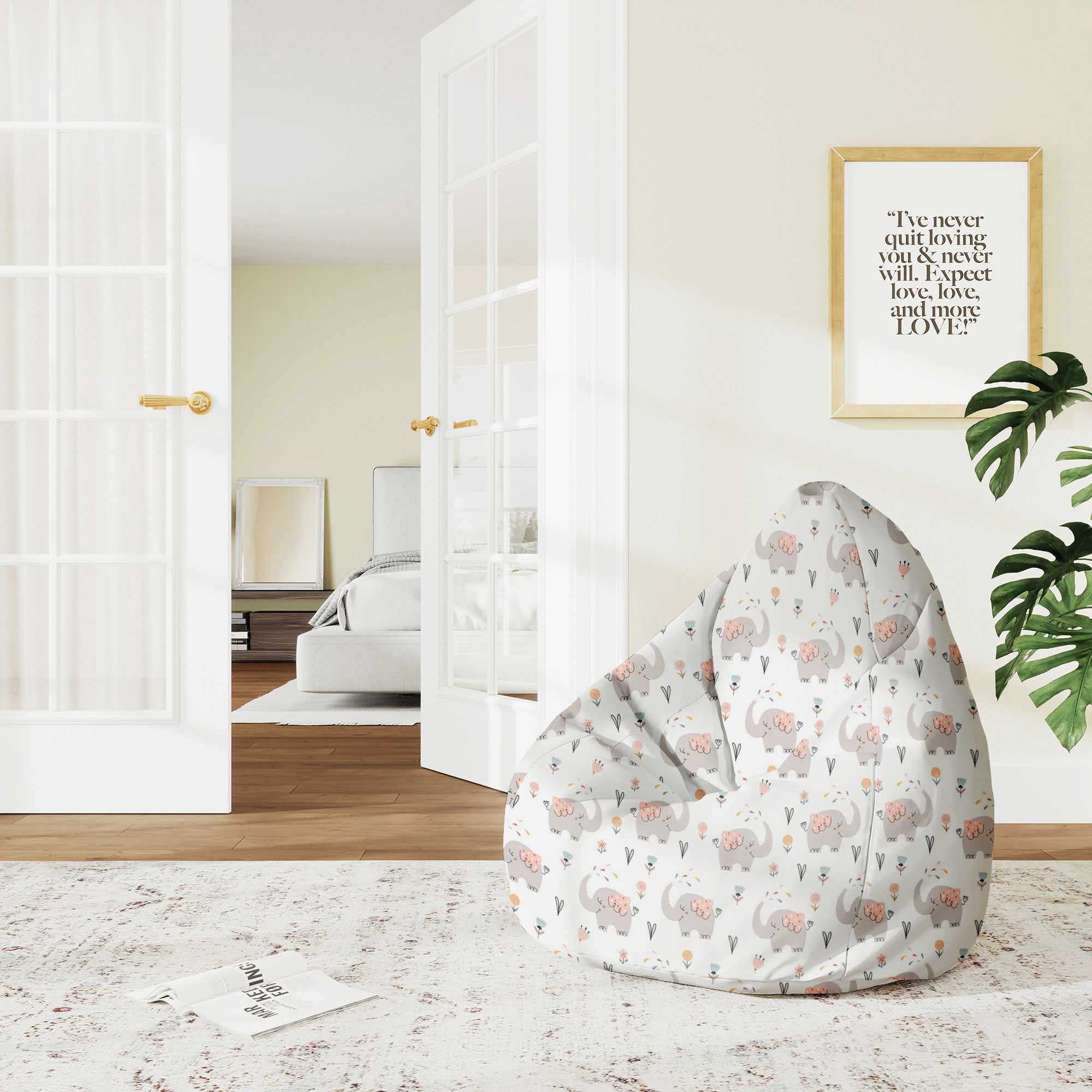 Puf Pearshape Happy Elephant-M-Velvet