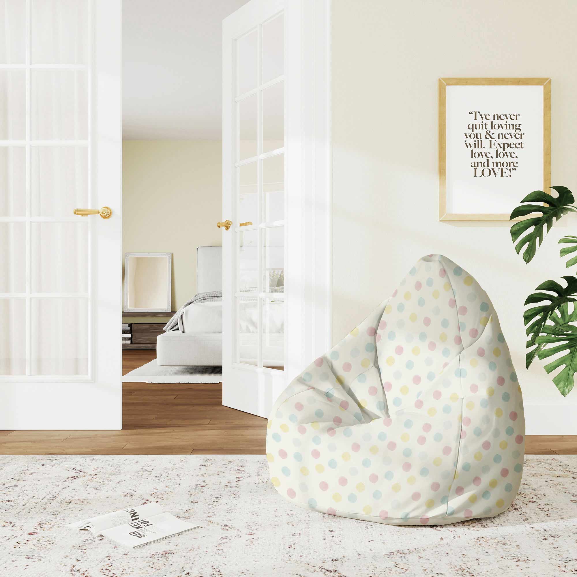 Puf Pearshape Pastel Spots-M-Oxford