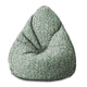 Pearshape Abstract Brush Leaves-S Velvet Pouf