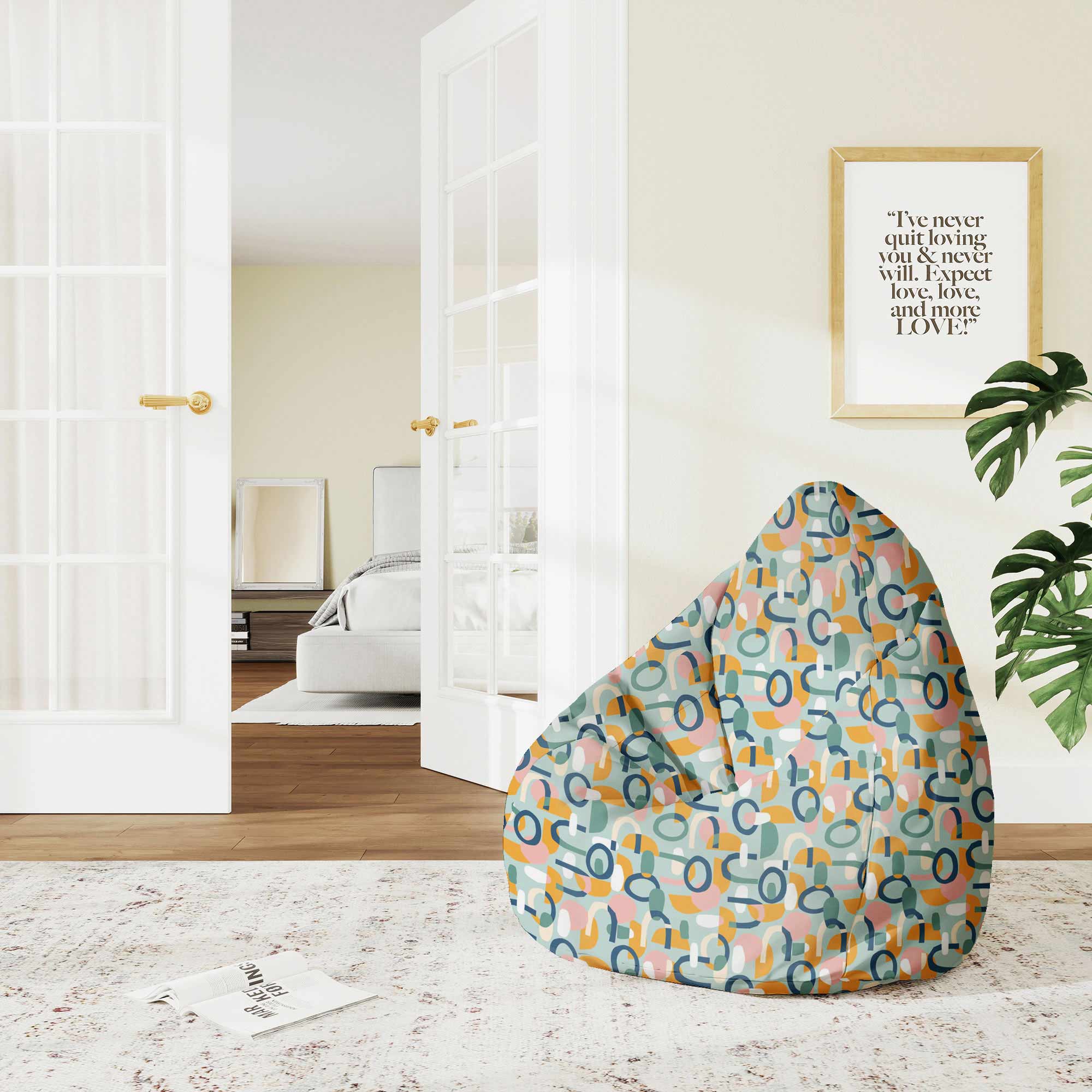 Puf Pearshape Abstract Cut Out-M-Velvet