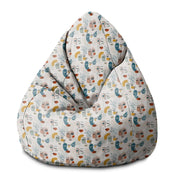 Pearshape Abstract Faces-S Oxford Pouf
