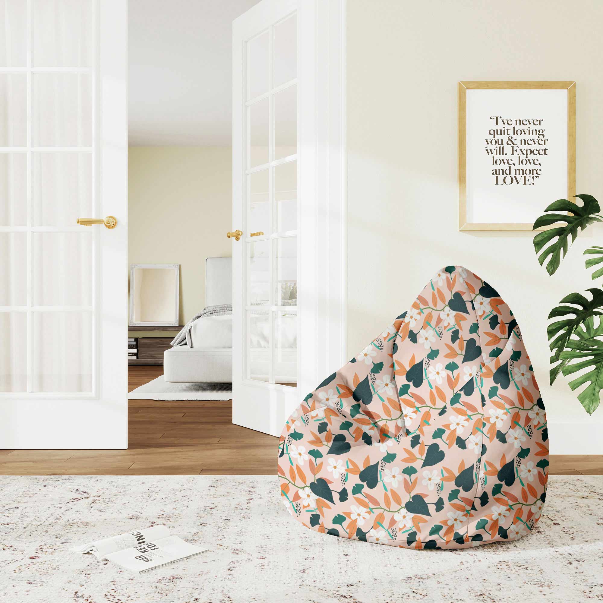 Puf Pearshape Abstract Spring-M-Velvet