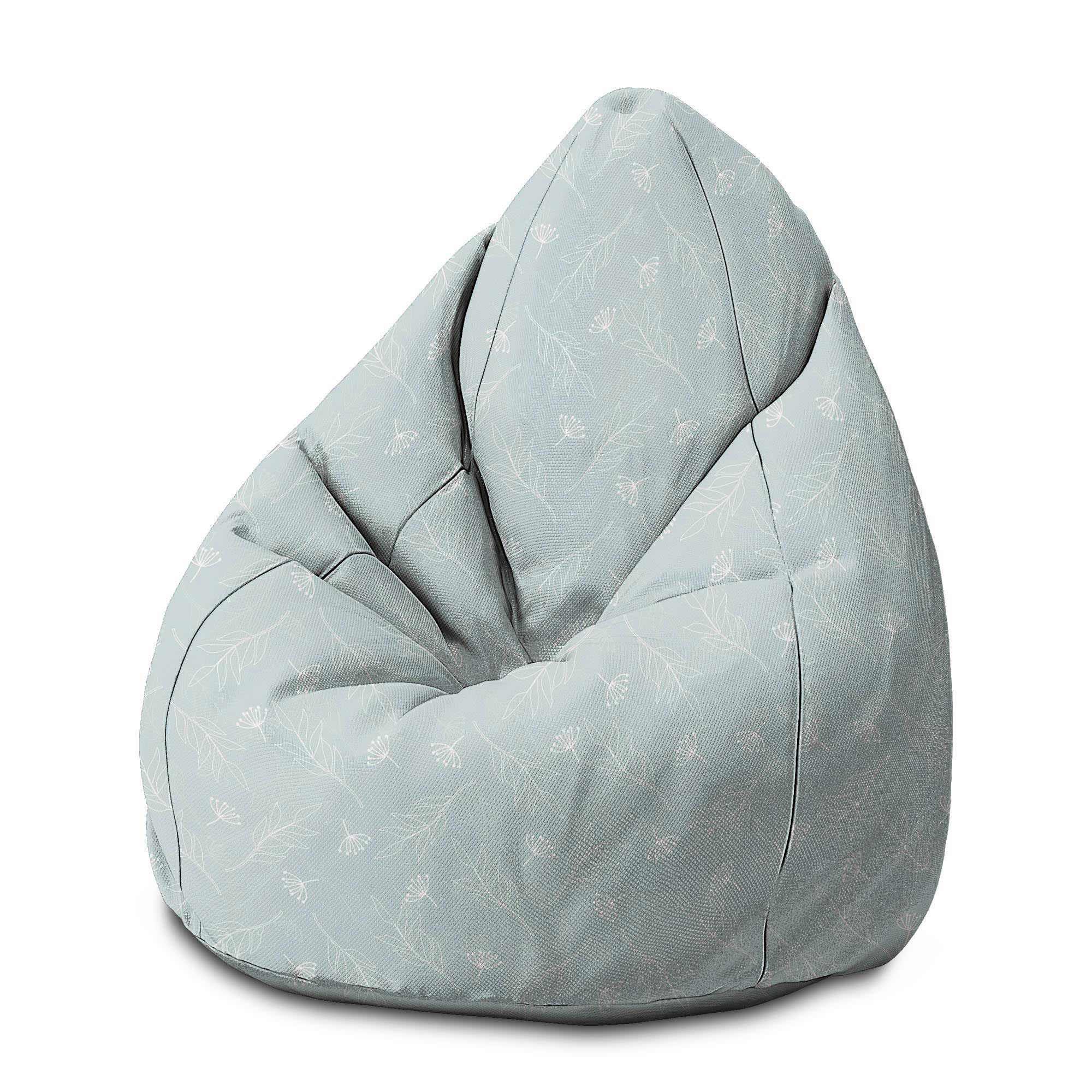 Pearshape Blue Monday Morning Pouf-M-Velvet