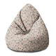 Puf Pearshape Botanical Beige Pattern-S-Oxford