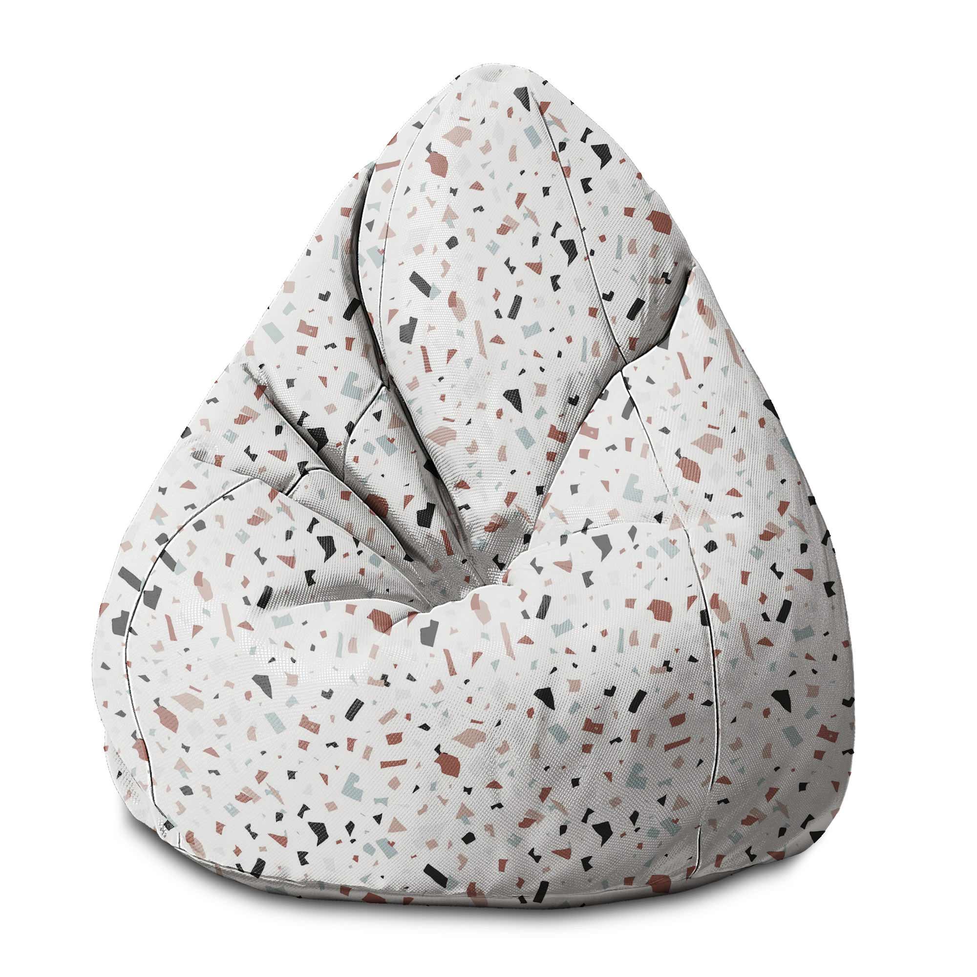 Puf Pearshape Brown Terrazzo-S-Oxford