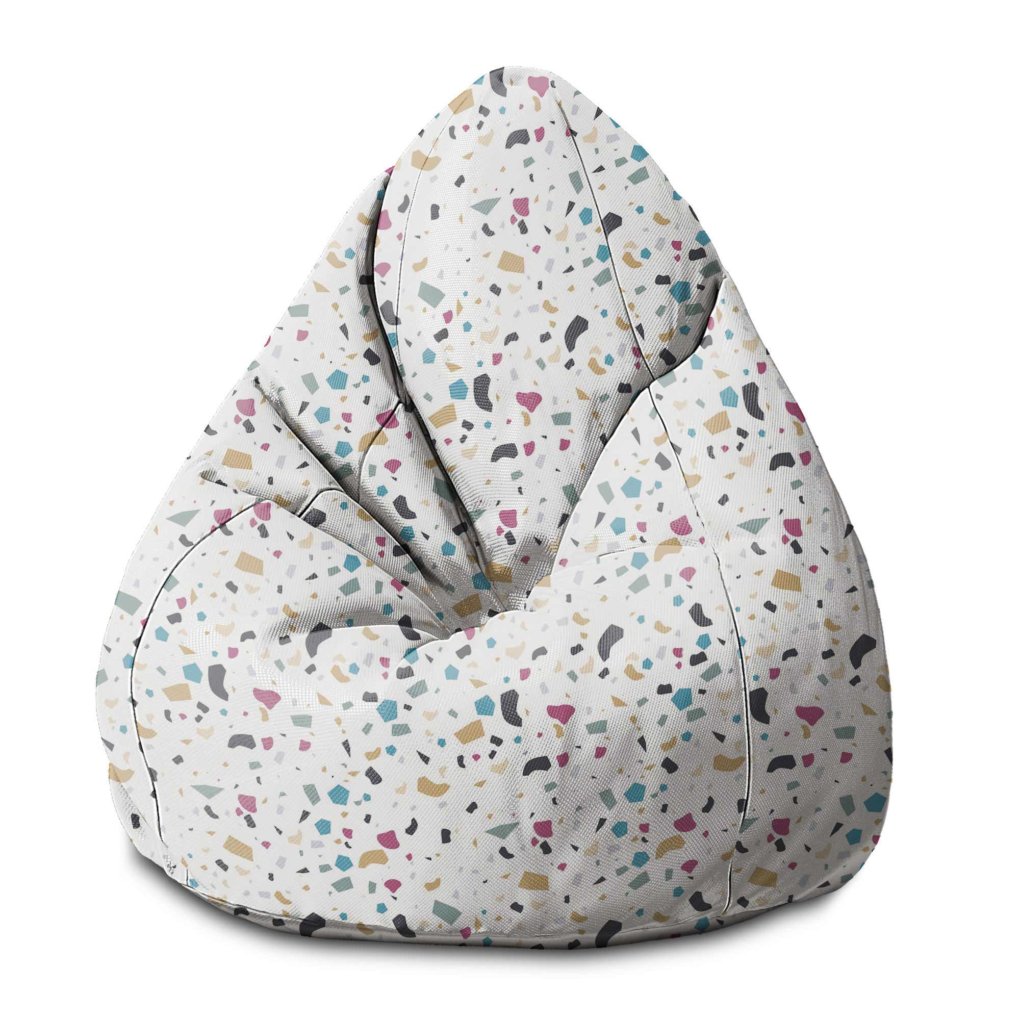 Puf Pearshape Colorful Terrazzo
