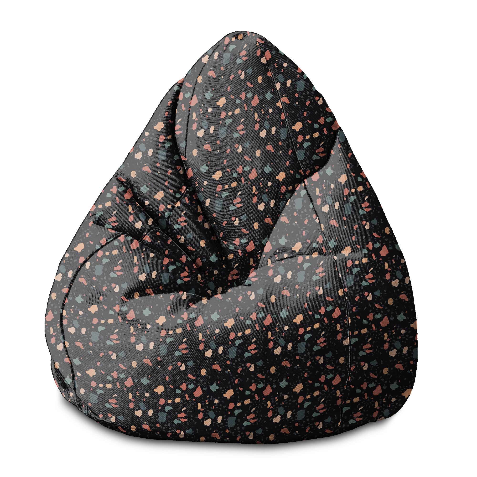 Puf Pearshape Tmavý Terrazzo-S-Oxford