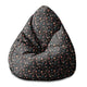 Puf Pearshape tmavý teraco