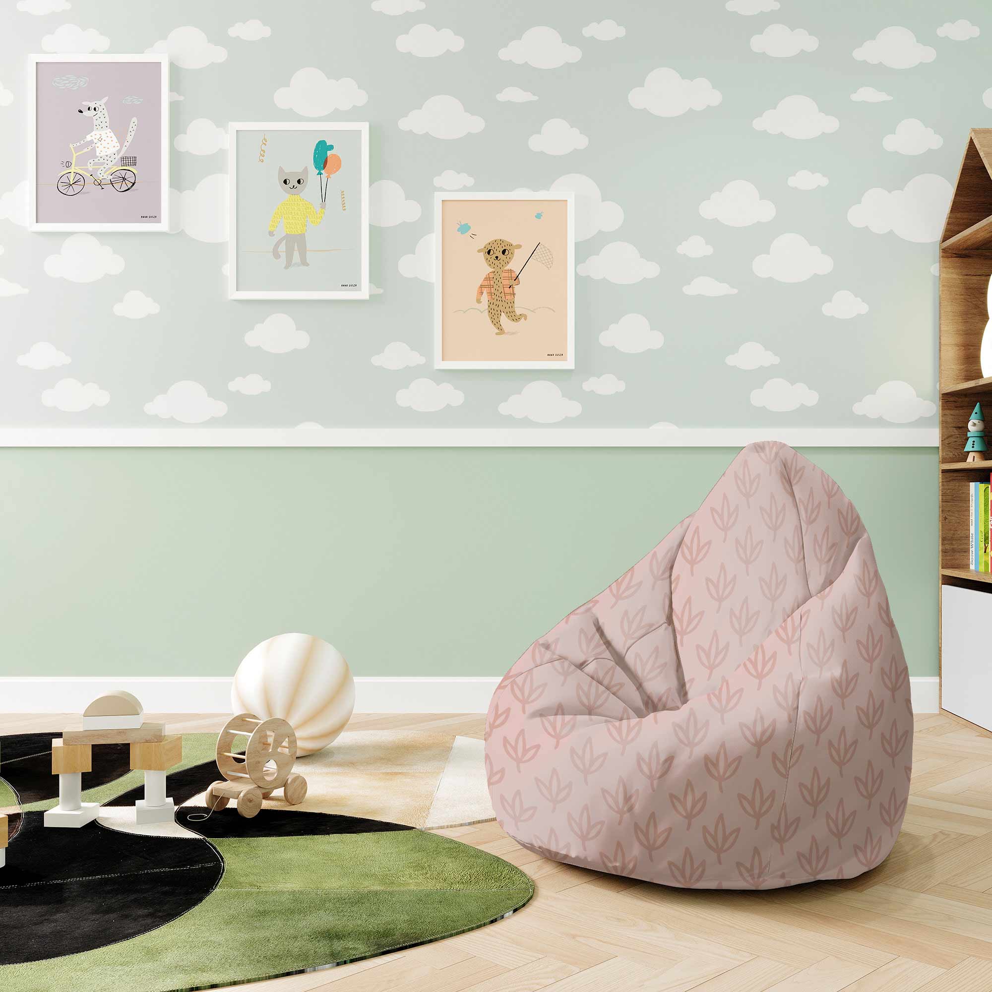 Pearshape Pouf Doodle Patterns-S-Velvet