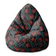 Pearshape Pouf Exotic Leaves on Dark