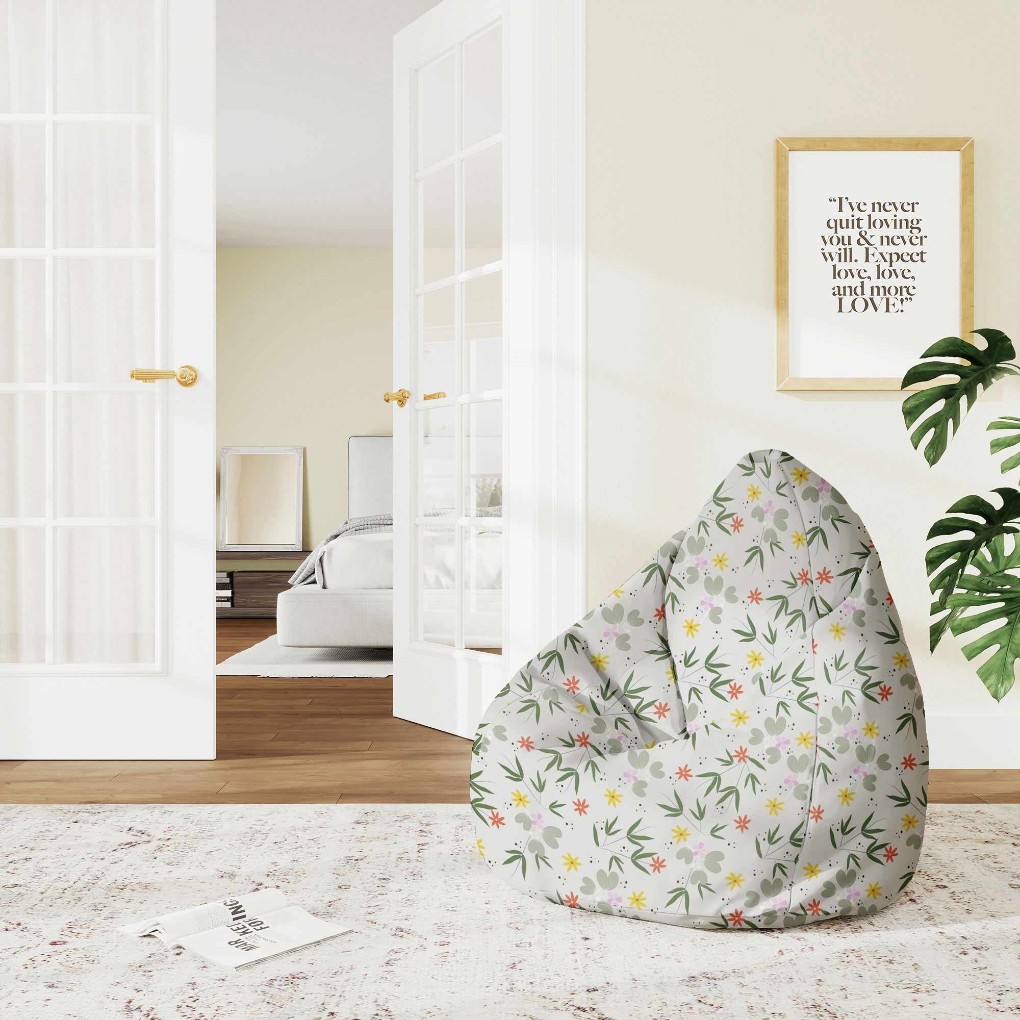 Puf Pearshape Flower Doodling-M-Oxford