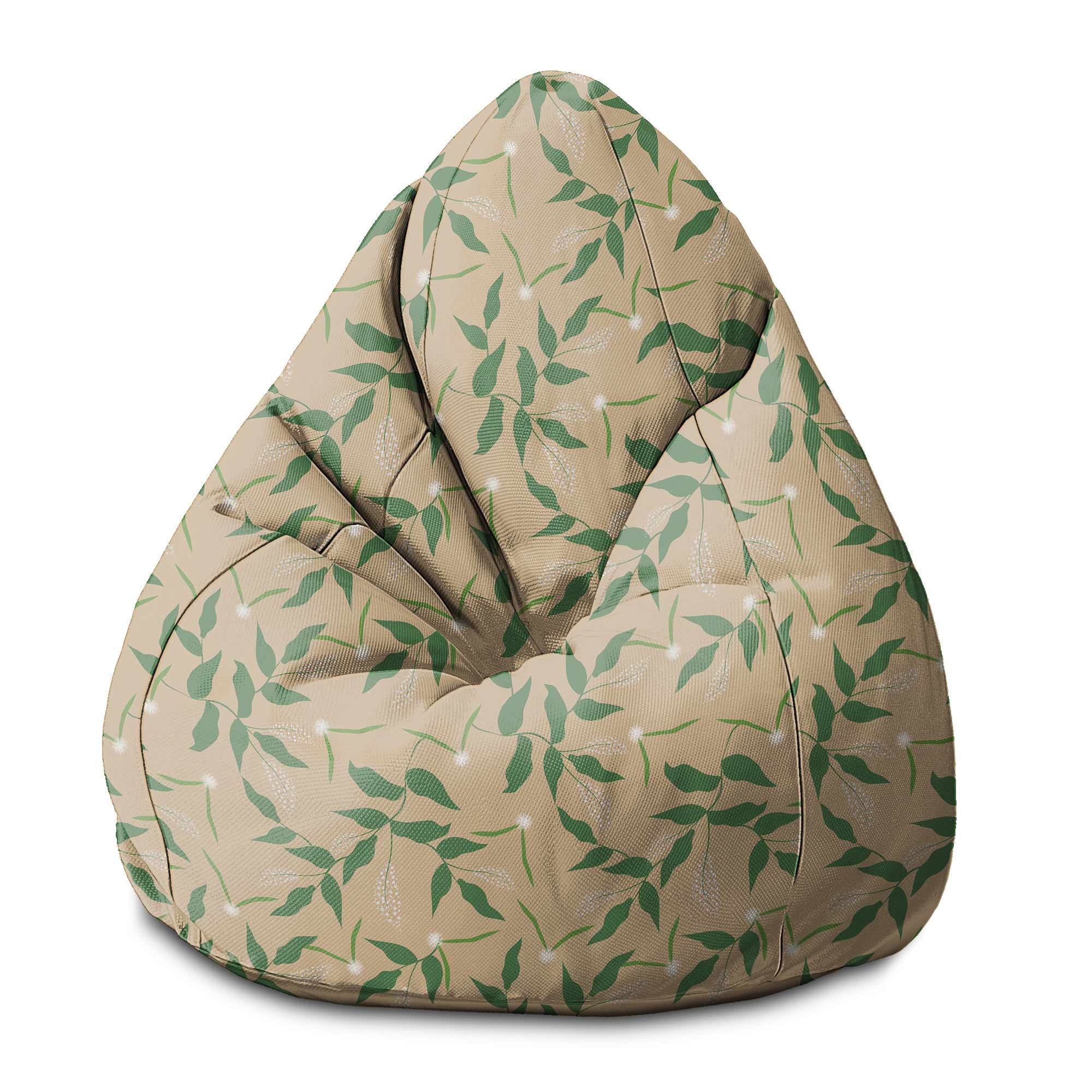 Puf Pearshape Fresh Spring Leaves-S-Velvet