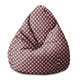 Pearshape Pouf Geometric Squares-S-Velvet