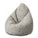 Puf Pearshape Green Leaves Pattern-M-Velvet