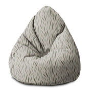 Pearshape Pouf Green Leaves Pattern-S-Velvet
