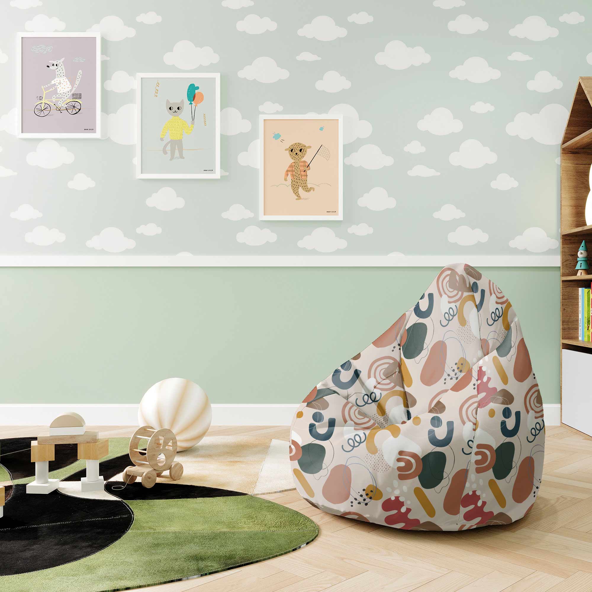 Puf Pearshape Irregular Shapes-S-Velvet
