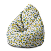 Pearshape Pouf Lemon Flowers-M-Velvet